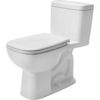 Duravit 113010082 One-piece toilet D-Code, white, with mech., siphon jet, elongated, right trip lever White Alpin