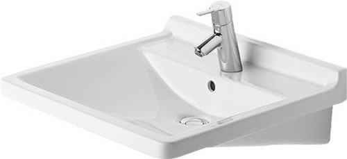 Duravit 309600000 Washbasin Vital 23 5/8" Starck 3, handicapped, with of., 1 taphole White Alpin
