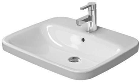 Duravit 374620000 DuraStyle Vanity basin countertop basin, with overflow, with tap platform, 24 1/4" White Alpin
