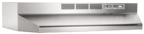 Broan 413004  Stainless Steel Ductless Range Hood Insert with Light, Exhaust Fan, Under Cabinet, 30-Inches
