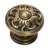 SCHAUB 870-RB and Company 870 Corinthian Design Mushroom Cabinet Knob With 1-3/8" Diame, Redington Brass