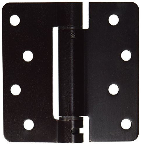Deltana DSH4R410B 4 in. x 4 in. x 0.25 in. Radius Single Action Steel Spring Hinge (Set of 10) (Oil Rubbed Bronze)