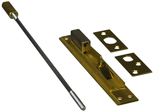 Deltana 12EFB3  12 Inch Solid Brass Square Edge Extension Flush Bolt Polished Brass