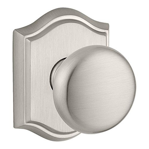 Baldwin ENROUTAR150 Reserve Entry Round Knob and Traditional Arch Rose Satin Nickel Finish.
