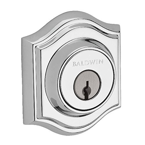 Baldwin SCTAD260 SC.TAD Traditional Arch Keyed Entry Single Cylinder Deadbolt, Polished Chrome 884011502704 .