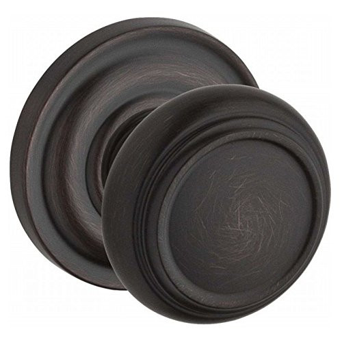 Baldwin PSTRATRR112  Reserve Passage Traditional with Traditional Round Rose in Aged Bronze Finish