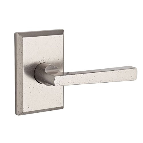 Baldwin ENTAPRSR492 Reserve Entry Taper Lever and Rustic Arch Rose White Bronze Finish.