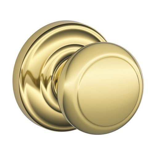 SCHLAGE F10AND605AND  Andover w Andover Rose Passage Door Locks Brass.