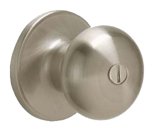 SCHLAGE J40STR619 Dexter by  Stratus Bed and Bath Knob, Satin Nickel