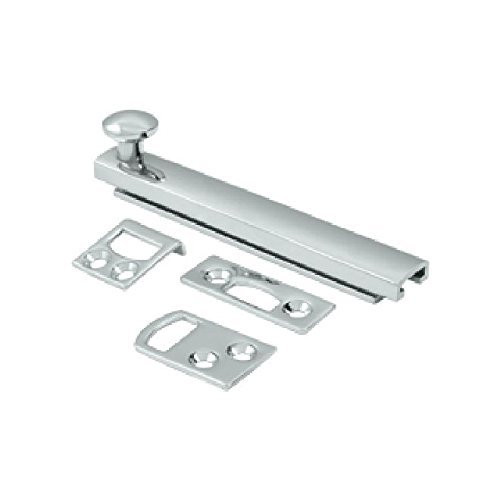 Deltana 4SBCS26 4 in. Heavy Duty Surface Bolt w Concealed Screw (Set of 10) (Chrome).
