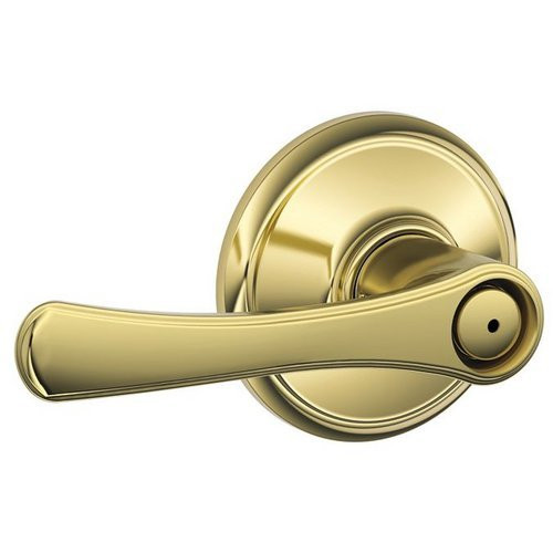 SCHLAGE F40VLA605 F40 VLA 605 16-080 10-027 134 N N SL Avila Bed and Bath Lever, Bright Brass.