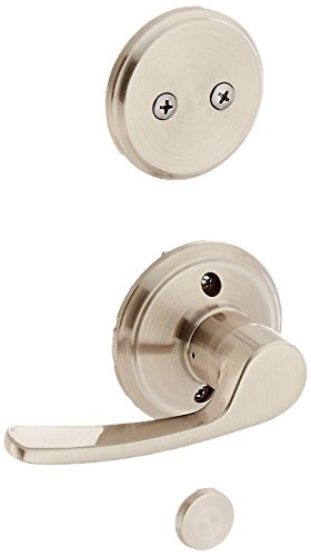 SCHLAGE F94MER619LH  Satin Nickel F-Series Merano Lever Left Handed Dummy Interior Pack from the F-Series F94-MER-LH