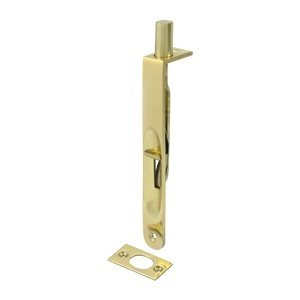 Deltana 6FBR3 6 in. Heavy Duty Flush Bolt (Set of 10) (Round - Polished Brass)