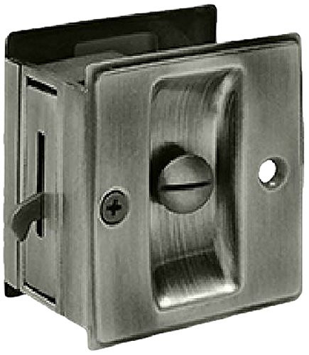 Deltana SDL25U15A 2.5 in. x 2.75 in. Solid Brass Privacy Pocket Lock (Set of 10) (Antique Nickel)