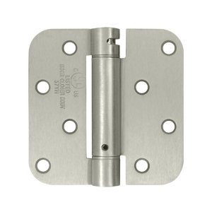 Deltana DSH4R515T  Single Action Steel 4-Inch x 4-Inch 5/8-Inch Radius Corner TT Spring Hinge