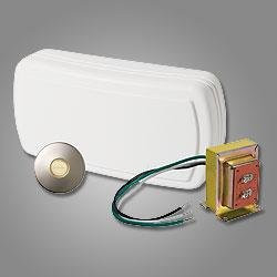 Broan BK131LSN Broan Chime, 1 Lighted Stucco Pushbutton in Satin Nickel, 1 Standard Transformer