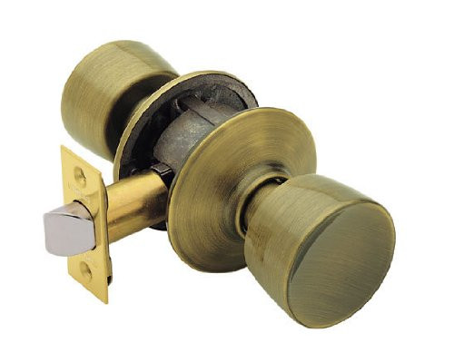 SCHLAGE F10BEL609 F10 BEL 609 16-080 10-027 Bell Hall and Closet Knob, Antique Brass.
