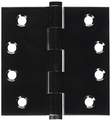 Deltana DSB415A  4 x 4 in. Square Hinges, Antique Nickel - Solid Brass - Pack of 2.