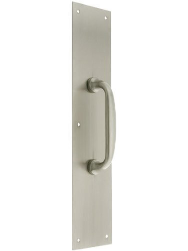 Deltana PPH55U15 Commercial Door Pull With Back Plate In Satin Nickel. Old Door Handles. Color: Satin Nickel, Model: , Outdoor & Hardware Store