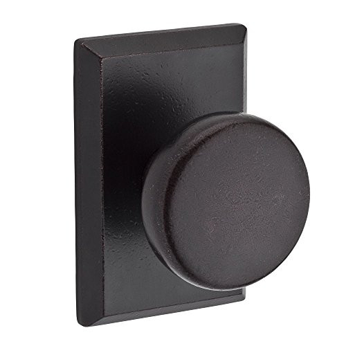 Baldwin HDRUSRSR481  Reserve Half Dummy Rustic with Rustic Square Rose in Dark Bronze Finish