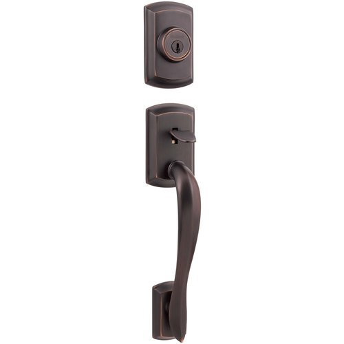 KWIKSET 802AVHLIP-11P  Avalon Dummy Exterior Handleset Venetian Bronze Finish