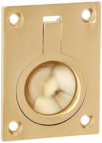 Deltana FRP25CR003  2 1/2-Inch x 1 7/8-Inch Solid Brass Flush Ring Pull