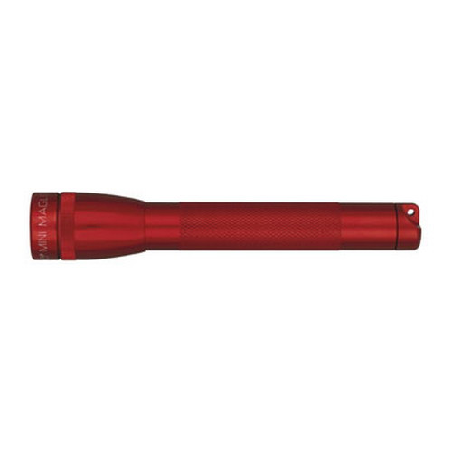Mag Instrument 7396 Maglite Mini Incandescent 2-Cell AA Flashlight in Presentation Box, Red
