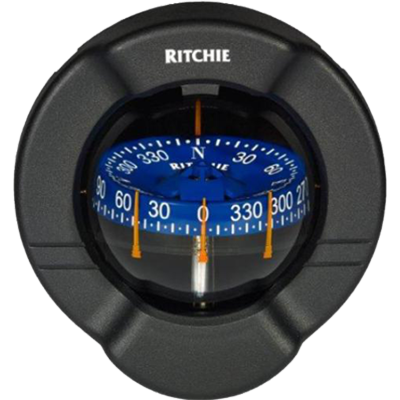 RITCHIE COMPASSES RITC-SR-2 Compass, Bulkhead, 3.75 Combi, Black
