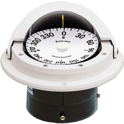 RITCHIE COMPASSES RITC-F-82W Compass, Flush Mount, 3 Dial, White