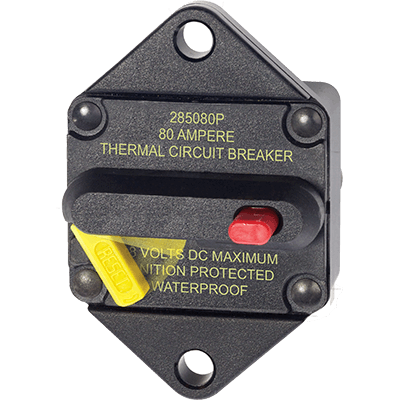 BLUE SEA SYSTEMS BS-7086 Breaker, 285, Panel Mnt, DC 80A