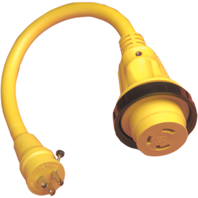 Power Products MCO-104SPP Power Products / Power Products Pigtail Adapter Plus 30A Locking To 15A with Locking Screw