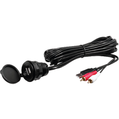 BOSS AUDIO SYSTEMS BOSS-MUSB35 Boss Audio Universal USB/3.5mm Auxiliary Interface Mount USB / RCA 6-Feet Extension Cable, Pack of 2