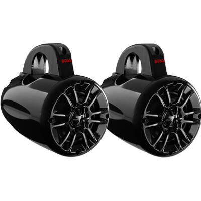 BOSS AUDIO SYSTEMS BOSS-MRWT40 BOSS Audio Marine Waketower Speaker System - 400 Watts of Power Per Pair, 200 Watts Each, 4 Inch, Full Range, 2 Way, Sold in Pairs, Marine Grade Weatherproof, Sold in Pairs