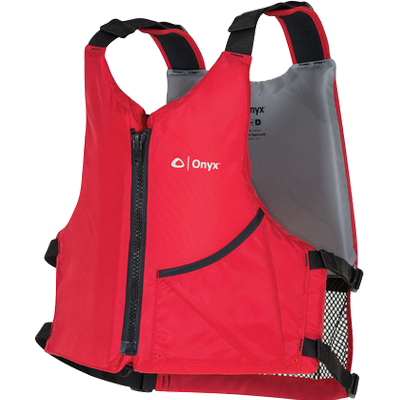 Onyx Outdoor ONX-121900-100-004-17 s Universal Paddle Vest, Adult, Red