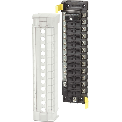 BLUE SEA SYSTEMS BS-5054 Circuit Breaker Block, 12 Ckt, w/Ground