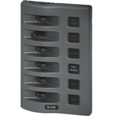 BLUE SEA SYSTEMS BS-4306 Blue Sea Systems Weatherdeck Fuse Panel DC, 12V, Fuses