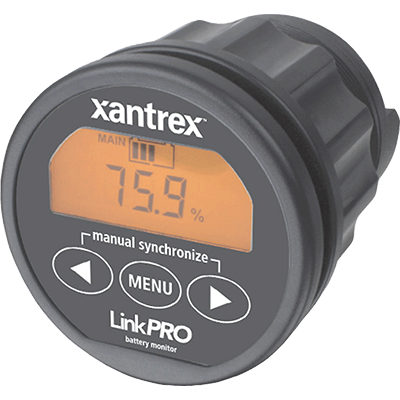 Xantrex XAN-84-2031-00 LinkPRO Battery Monitor Displays voltage, current, consumed amphours and remaining battery capacity Stores a wide range of history events in internal memory