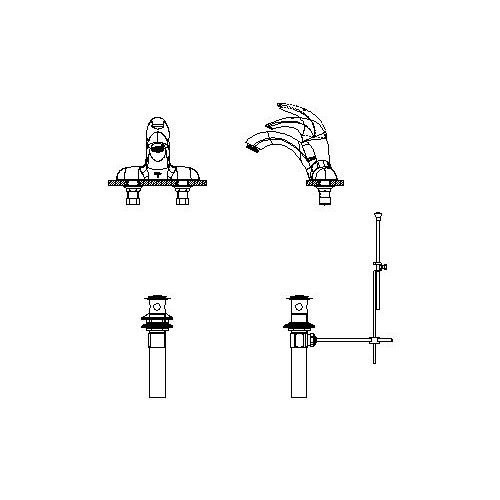Delta 22C351 Commercial 22C Single Handle Centerset Bathroom Faucet 147401