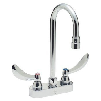 Delta 27T4844 Commercial 27T: Two Handle 4" Deck-Mount Faucet - Chrome