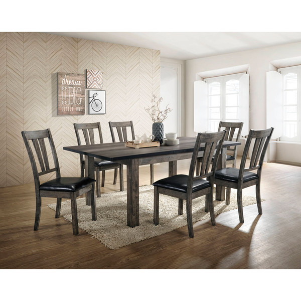 CAMBRIDGE 99001-PU7PC1-WG Drexel 7-Piece Dining Set Brown