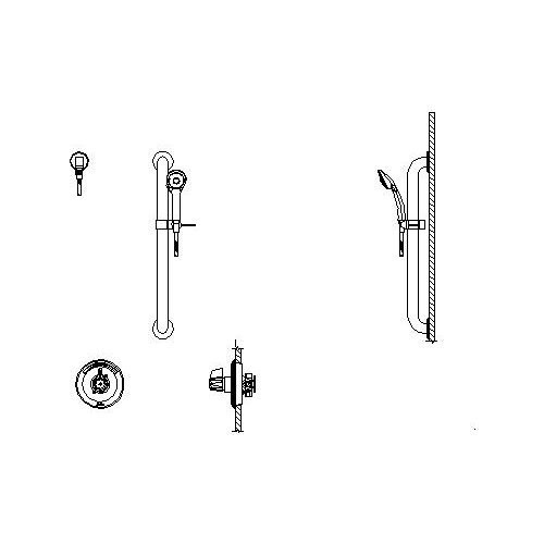 Delta T13H153-25 Faucet 1300 Polished Chrome Universal Shower Trim
