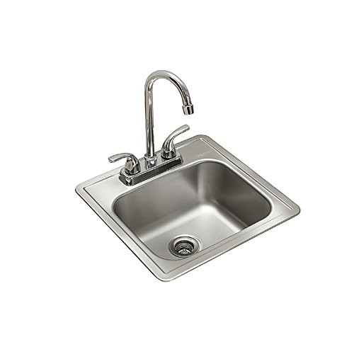 Franke 213265 Franke Essentials All-in-One Kit 15-inch x 15-inch x 6-inch Deep Drop-In Bar or Utility Sink in Satin Stainless Steel,