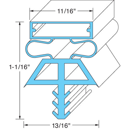 KOLPAK F12005 22515-1075 DOOR GASKET - LH, 32-3/8 & quot X 77-1/2 & quot for - Part# 22515-1075 (22515-1075)