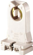 Leviton 547005  Medium Base, Bi-Pin, Standard Fluorescent Lampholder, Tall Profile, Slide-On, Turn-Type, Quick-Connect 18AWG Solid Or Str. Tinned, White.