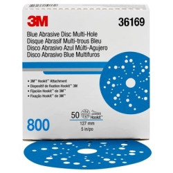 3M™ Hookit™ Blue Abrasive Disc Multi-hole, 36169 3M MMM36169