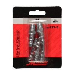 Milton Industries MILS-727-5 1/4" Male Plug M-Style - 5 Pack.