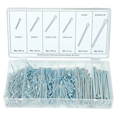 K Tool International KTI00075 555 Piece Cotter Pin Assortment.