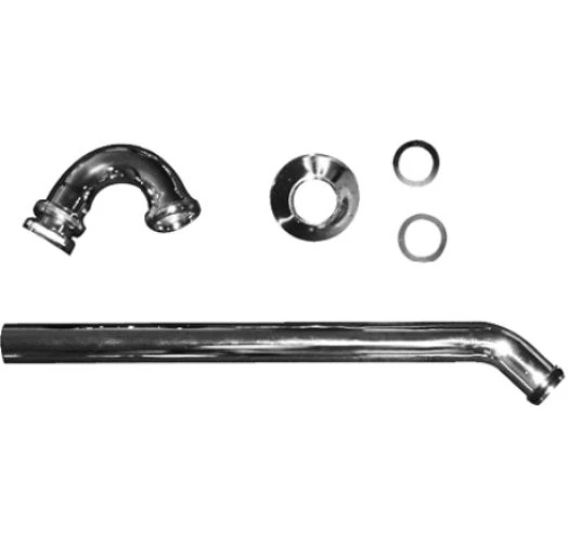Duravit 50270092 Siphon for bidet 1 1/4" with, extended outlet pipe, chrome White Alpin