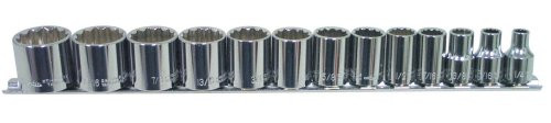 K Tool International KTI22501 KTI-22501 Shallow Fractional Socket Set - 13 Piece.