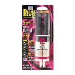 ITW PERMATEX INC PTX84115 5 Minute Plastic Weld Cream, 0.84 Fluid Ounce Dual Syringe Carded, Case of 12